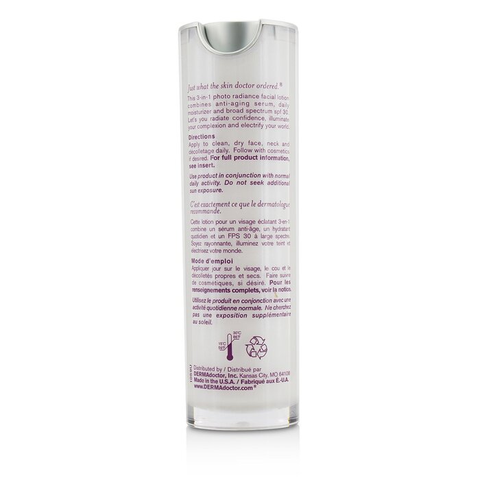 DERMAdoctor Photodynamic Therapy 3-In-1 Facial Lotion SPF 30 (Exp. Date: 09/2020) 30ml/1ozProduct Thumbnail