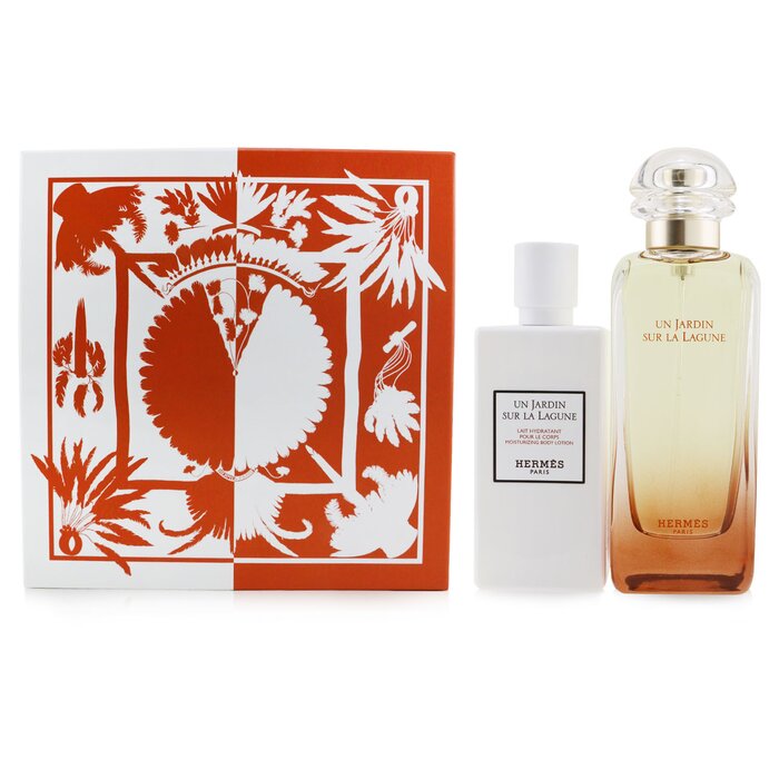Hermes Un Jardin Sur La Lagune Coffret: Eau De Toilette Spray 100ml/3.3oz + Moisturizing Body Lotion 80ml/2.7oz 2pcsProduct Thumbnail