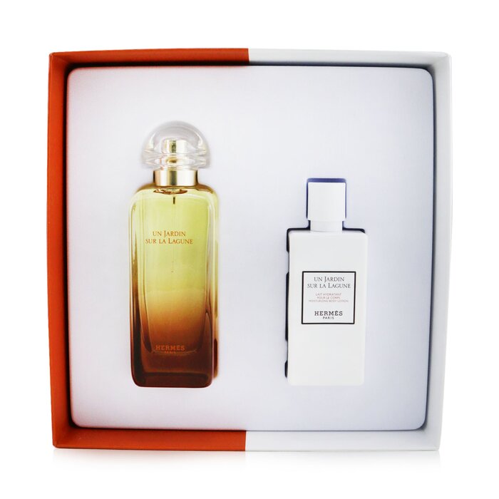 Hermes Un Jardin Sur La Lagune Coffret: Eau De Toilette Spray 100ml/3.3oz + Moisturizing Body Lotion 80ml/2.7oz 2pcsProduct Thumbnail