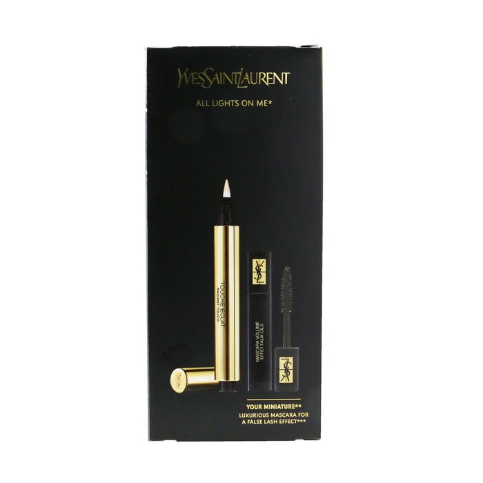 Yves Saint Laurent All Lights On Me Set (1xTouche Eclat 2.5ml/0.08oz + 1x Mini Mascara Volume Effet Faux Cils) 2pcsProduct Thumbnail