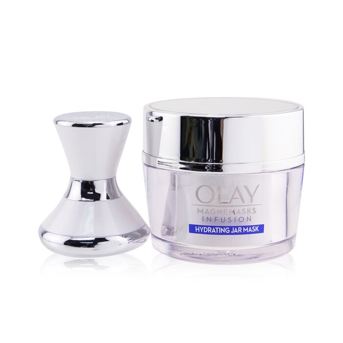 Olay Magnemasks Infustion Hydrating Starter Kit - For Dryness & Roughness : 1x Magnetic Infuser + 1x Hydrating Jar Mask 50g (Box Slightly Damaged) 2pcsProduct Thumbnail