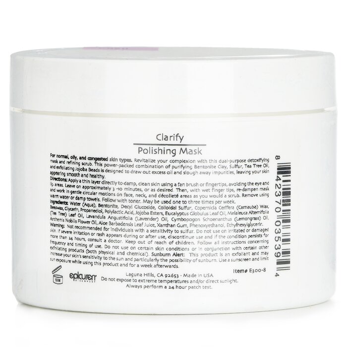 Epicuren Clarify Polishing Mask - For Normal, Oily & Congested Skin Types (Salon Size) 250ml/8ozProduct Thumbnail
