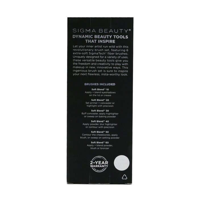 Sigma Beauty Soft Blend Brush Set (6x Multifunctional Brushes) 6pcsProduct Thumbnail