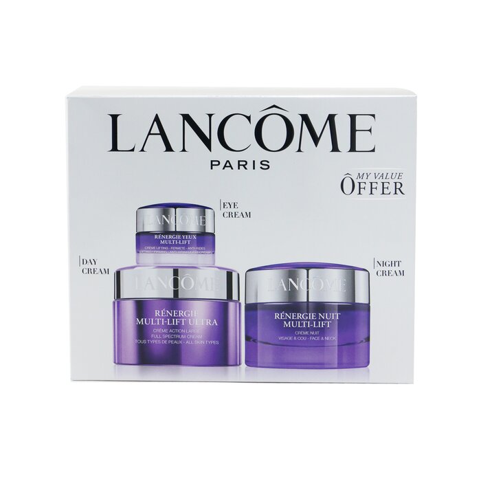 Lancome Renergie Multi-Lift Ultra Set: Full Spectrum Cream 50ml + Night Cream 50ml + Eye Cream 15ml 3pcsProduct Thumbnail