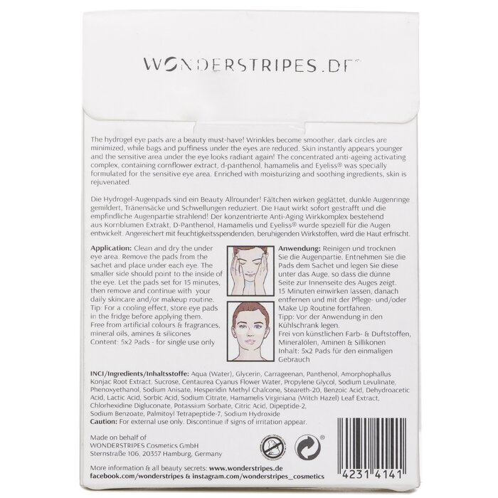 WONDERSTRIPES Instant Glow Hydrogel Eye Pads 5x2padsProduct Thumbnail
