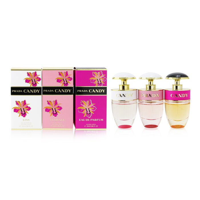 Prada Candy Coffret: Candy Eau De Parfum Spray, Candy Kiss Eau De Parfum Spray, Candy Florale Eau De Toilette Spray 3x20ml/0.68ozProduct Thumbnail