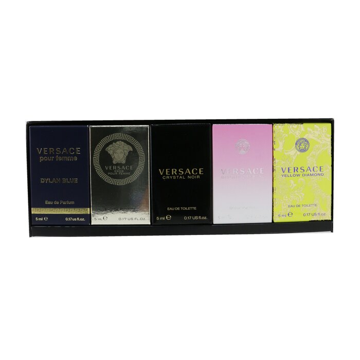 Versace Miniature Coffret: Dylan Blue EDP, Eros Pour Femme EDP, Yellow Diamond EDT, Bright Crystal EDT, Crystal Noir EDT 5x5ml/0.17ozProduct Thumbnail