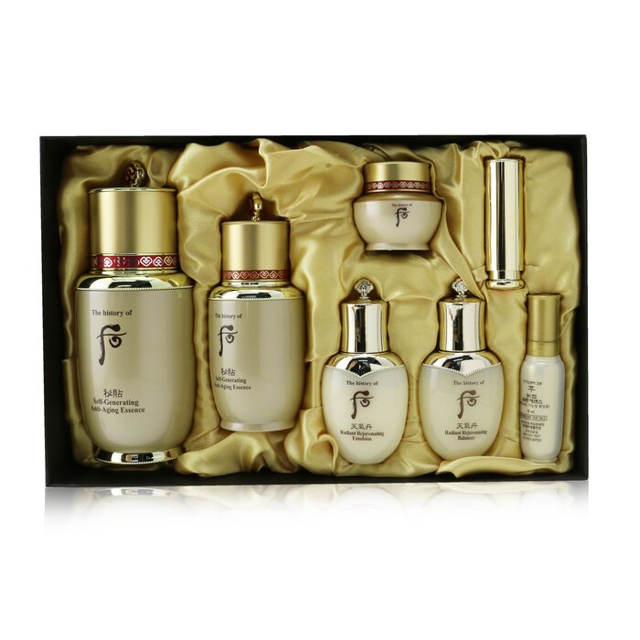 Whoo (The History Of Whoo) Bichup Self-Generating Anti-Aging Essence Set: Essence (50ml+20ml) + Balancer 25ml + Emulsion 25ml + Moisture Essence 8ml + Cream 8ml + Lip Balm 1.3g 7pcsProduct Thumbnail