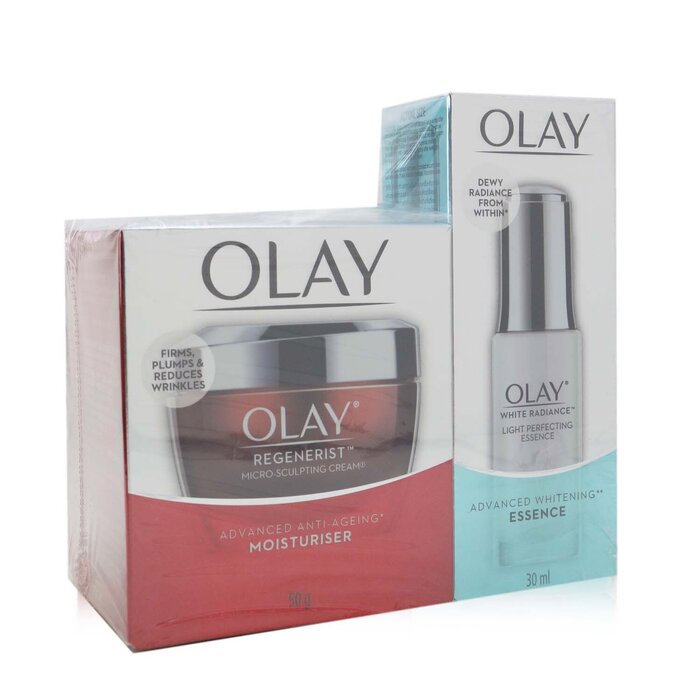 Olay Anti-Aging & Radiance Duo Set: White Radiance Light Perfecting Essence 30ml + Regenerist Advanced Anti-Ageing Moisturiser 50g 2pcsProduct Thumbnail