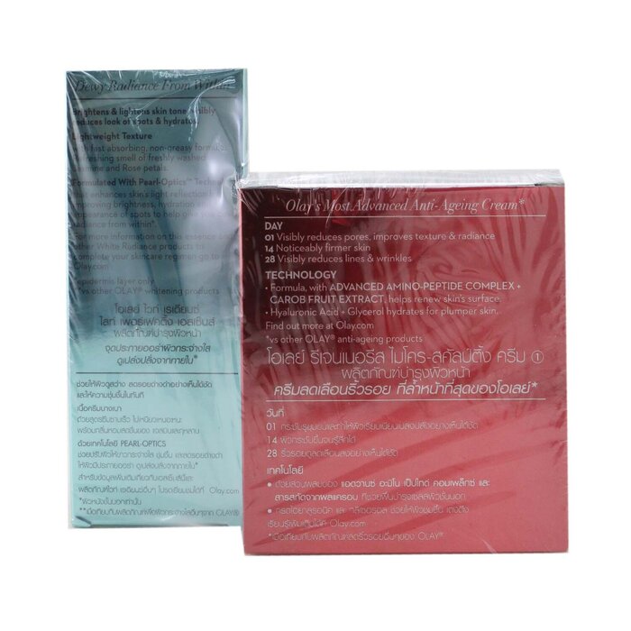 Olay Anti-Aging & Radiance Duo Set: White Radiance Light Perfecting Essence 30ml + Regenerist Advanced Anti-Ageing Moisturiser 50g 2pcsProduct Thumbnail