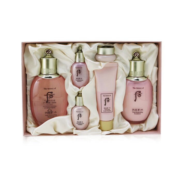 Whoo (The History Of Whoo) Gongjinhyang: Soo Vital Hydrating Set: Balancer (150ml+20ml) + Emulsion (110ml+20ml) + Cream 4ml + Foam Cleanser 40ml 6pcsProduct Thumbnail