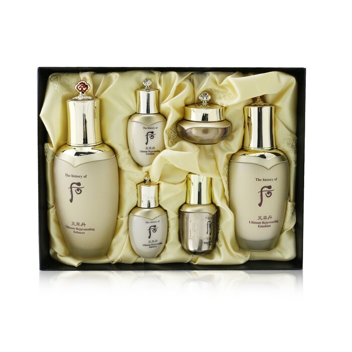Whoo (The History Of Whoo) Cheonyuldan Ultimate Rejuvenating Set: Balancer (150ml+25ml) + Emulsion (110ml+25ml) + Essence 8ml + Cream 10ml 6pcsProduct Thumbnail