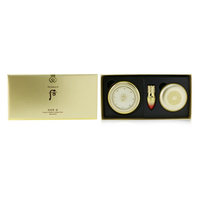 Whoo (The History Of Whoo) Gongjinhyang Mi Luxury Golden Cushion Glow SPF50 Special Set 4pcsProduct Thumbnail