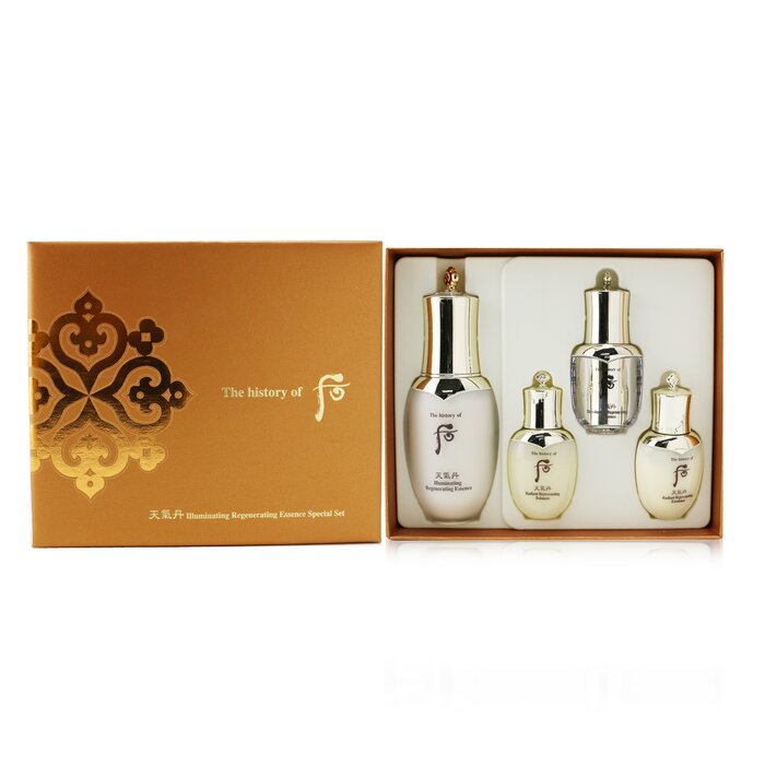 Whoo (The History Of Whoo) Cheongidan Iilluminating Regenerating Essence Special Set: Essence 50ml + Balancer 25ml + Emulsion 25ml + Eye Serum 8ml 4pcsProduct Thumbnail