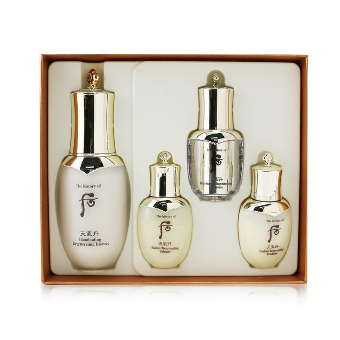 Whoo (The History Of Whoo) Cheongidan Iilluminating Regenerating Essence Special Set: Essence 50ml + Balancer 25ml + Emulsion 25ml + Eye Serum 8ml 4pcsProduct Thumbnail