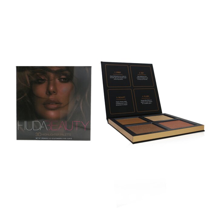 Huda Beauty 3D Highlighter Palette (4x Highlighter) 30g/1.05ozProduct Thumbnail