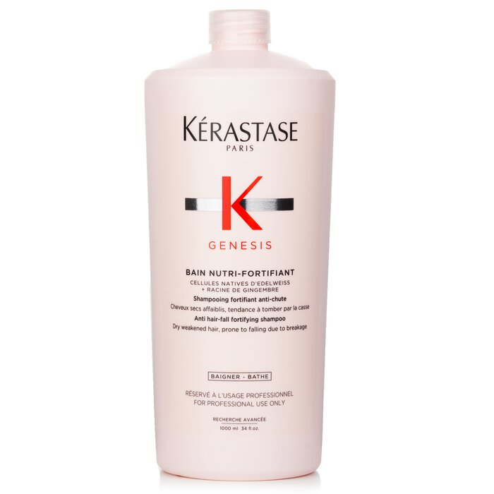 Kerastase - Genesis Bain Nutri-Fortifiant Anti Hair-Fall Fortifying Shampoo  (Dry Weakened Hair, Prone To Falling Due To Breakage) 1000ml/34oz - Dry Hair  | Free Worldwide Shipping | Strawberrynet ID