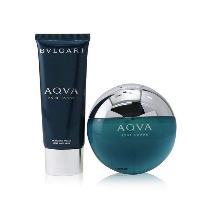 Bvlgari Aqva Pour Homme Coffret: Eau De Toilette Spray 100ml/3.4oz + After Shave Balm 100ml/3.4oz + Pouch 2pcs+PouchProduct Thumbnail