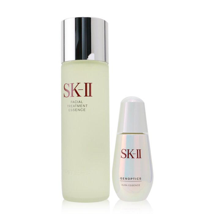 Sk Ii Whitening Series Aura Care Essentials Collection Genoptics Aura Essence 50ml Facial Treatment Essence 230ml 2pcs Sets Coffrets Free Worldwide Shipping Strawberrynet Usa