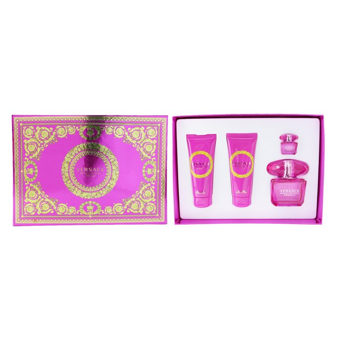Versace Bright Crystal Absolu Coffret: Eau De Parfum Spray 90ml + Body Lotion 100ml +Eau De Parfum 5ml + Shower Gel 100ml 4pcsProduct Thumbnail