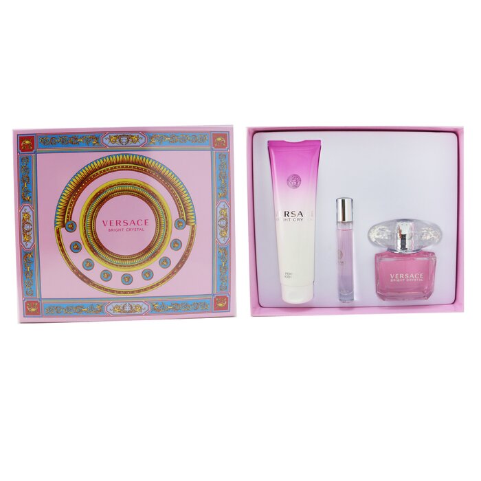 Versace Bright Crystal Coffret: Eau De Toilette Spray 90ml/3oz + Body Lotion 150ml/5oz + Eau De Toilette Spray 10ml/0.3oz 3pcsProduct Thumbnail