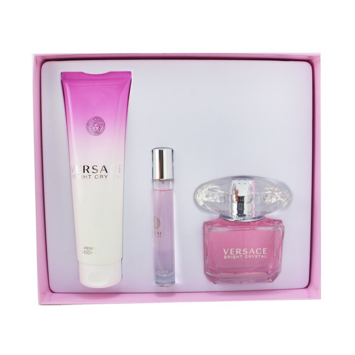 Versace Bright Crystal Coffret: Eau De Toilette Spray 90ml/3oz + Body Lotion 150ml/5oz + Eau De Toilette Spray 10ml/0.3oz 3pcsProduct Thumbnail
