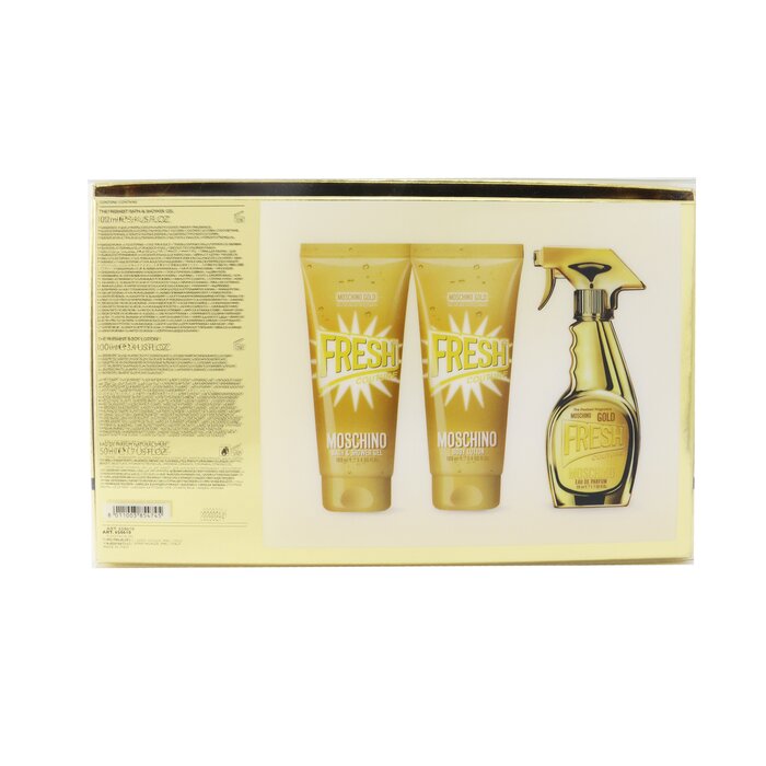 Moschino Gold Fresh Couture Coffret: Eau De Parfum Spray 50ml/1.7oz + The Freshest Body Lotion 100ml/3.4oz + The Freshest Bath & Shower Gel 100ml/3.4oz 3pcsProduct Thumbnail