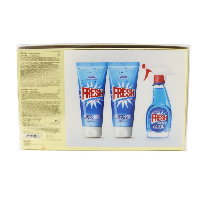Moschino Fresh Couture Coffret: Eau De Toilette Spray 50ml/1.7oz + Body Lotion 100ml/3.4oz + Bath & Shower 100ml/3.4oz 3pcsProduct Thumbnail