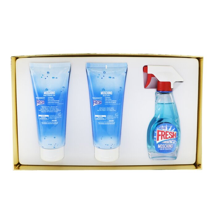 Moschino Fresh Couture Coffret: Eau De Toilette Spray 50ml/1.7oz + Body Lotion 100ml/3.4oz + Bath & Shower 100ml/3.4oz 3pcsProduct Thumbnail