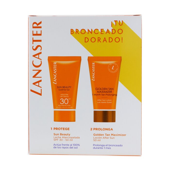 Lancaster Summer Is A State of Mind Set: 1x Sun Beauty Sublime Tan Velvet Milk SPF 30 - 50ml/1.7oz + 1x Golden Tan Maximizer After Sun Lotion - 50ml/1.7oz 2pcsProduct Thumbnail