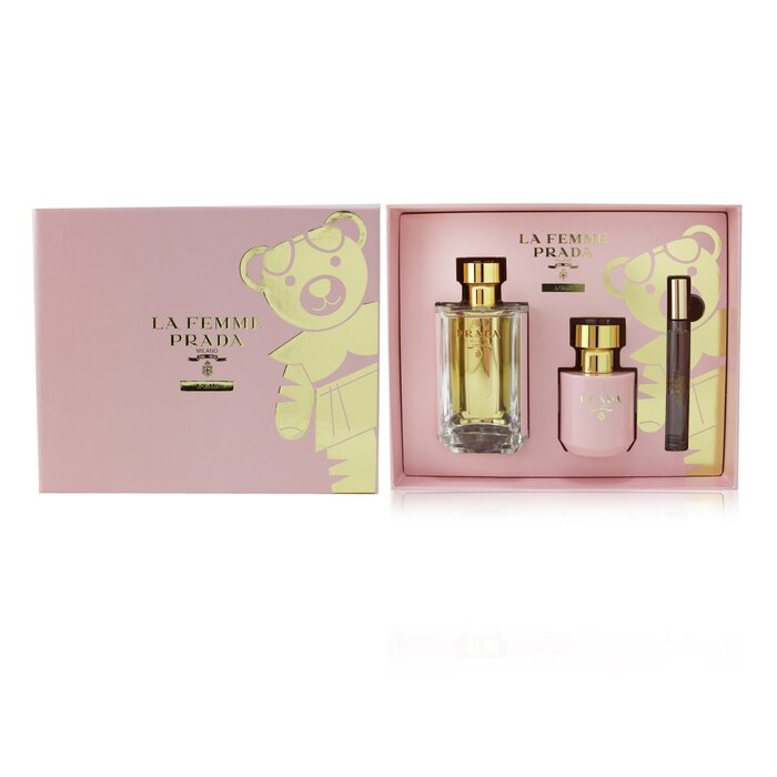 Prada La Femme L'Eau Coffret: Eau De Toilette Spray 100ml/3.4oz + Body Lotion 100ml/3.4oz + Roll-On 10ml/0.34oz 3pcsProduct Thumbnail