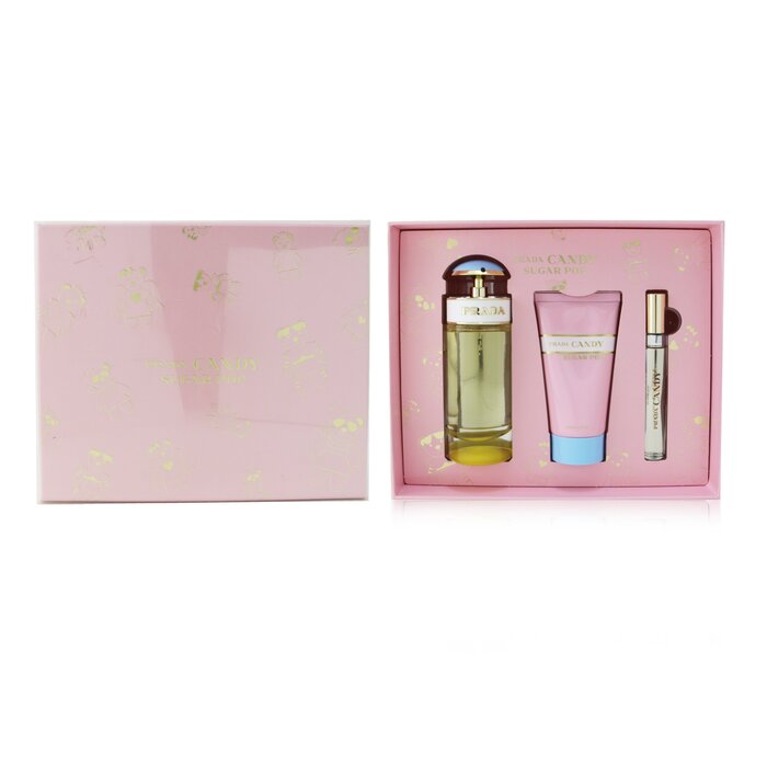Prada Candy Sugar Pop Coffret: Eau De Parfum Spray 80ml/2.7oz + Body Lotion 75ml/2.5oz + Roll-On 10ml/0.34oz 3pcsProduct Thumbnail