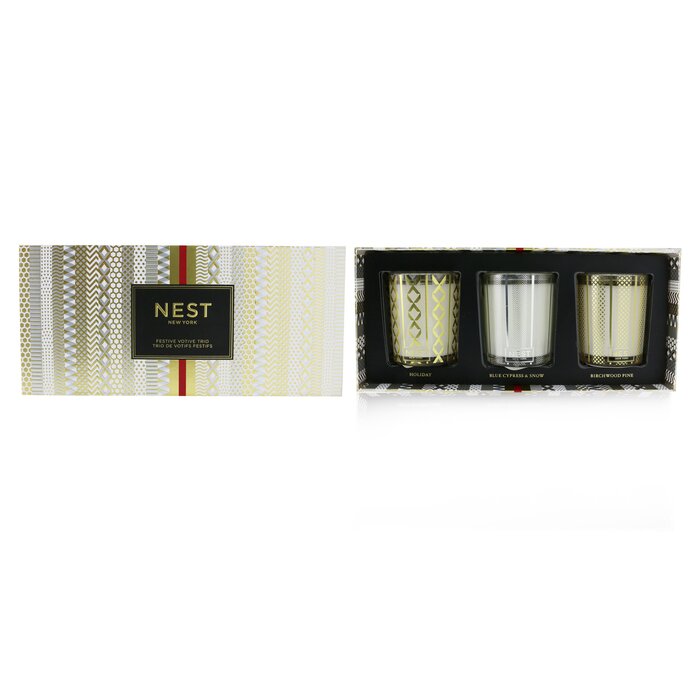 Nest Festive Votive Trio Candles Coffret: Holiday, Birchwood Pine, Blue Cypress & Snow 3x57g/2ozProduct Thumbnail