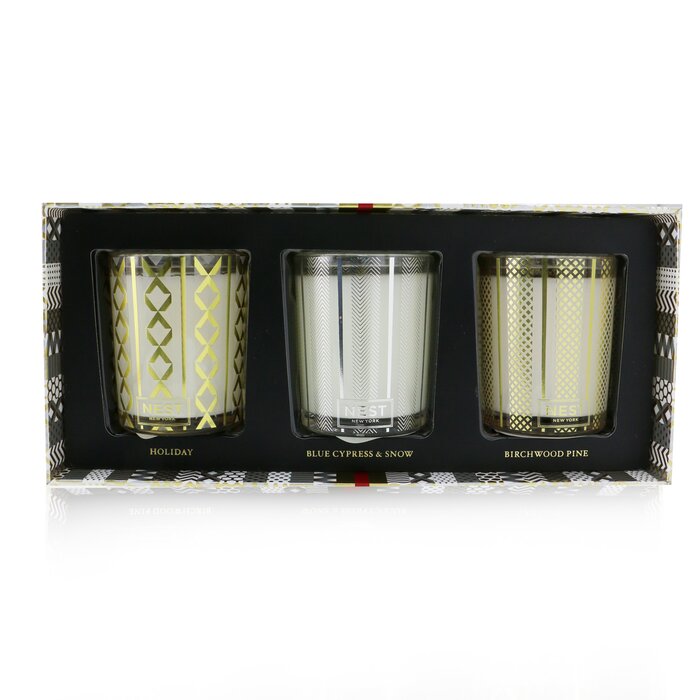 Nest Festive Votive Trio Candles Coffret: Holiday, Birchwood Pine, Blue Cypress & Snow 3x57g/2ozProduct Thumbnail