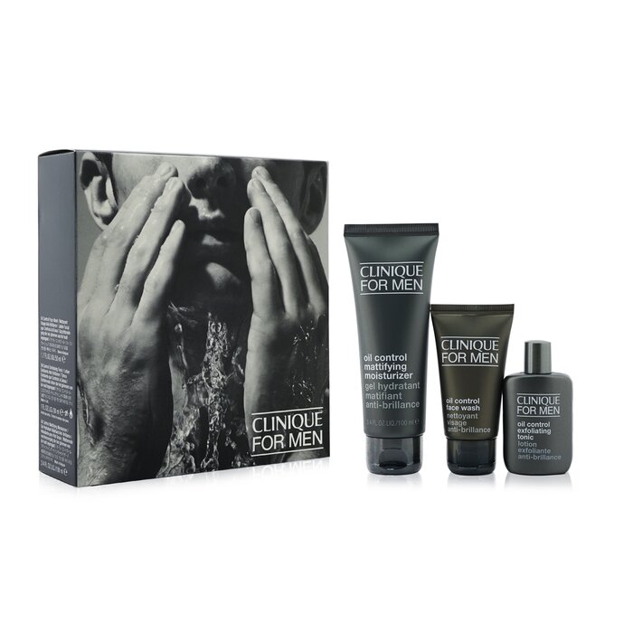 Clinique Great Skin For Men Oil Control 3-Pieces Set : Face Wash 50ml + Exfoliating Tonic 30ml + Mattifying Moisturizer 100ml 3pcsProduct Thumbnail