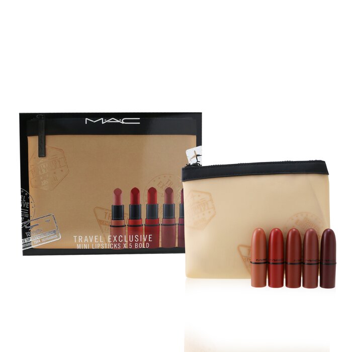 MAC Travel Exclusive Mini Lipsticks Set (5x Mini Lipstick + 1 Bag) 5pcs+1BagProduct Thumbnail