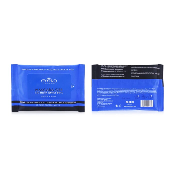 Eyeko Mascara Off Eye Makeup Remover Wipes 10wipesProduct Thumbnail