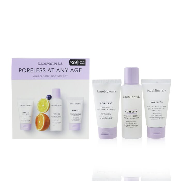 BareMinerals Kit Poreless At Any Age Starter: Limpiador de Arcilla 30ml + Esencia Exfoliante 50ml + Hidratante Libre de Aceite 30ml 3pcsProduct Thumbnail