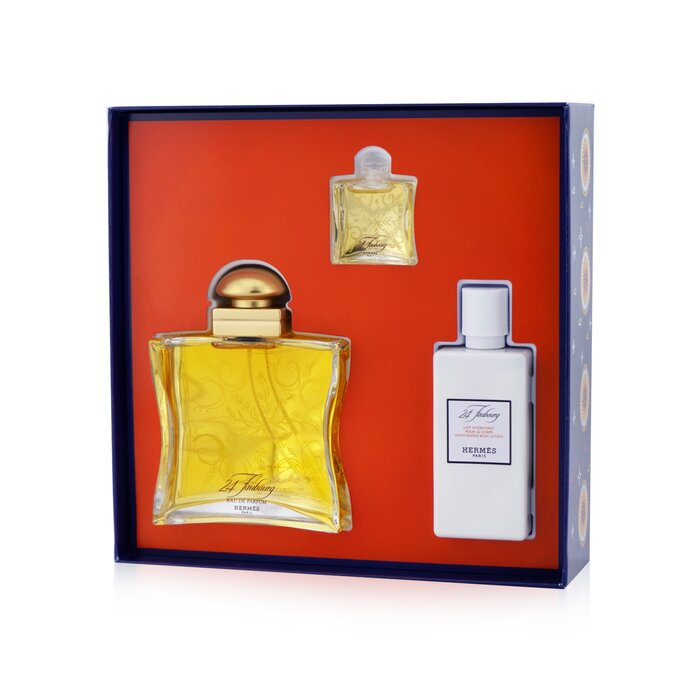 Hermes 24 Faubourg Coffret: Eau De Parfum Spray 100ml/3.3oz + Eau De Parfum 7.5ml/0.25oz + Moisturizing Body Lotion 80ml/2.7oz 3pcsProduct Thumbnail