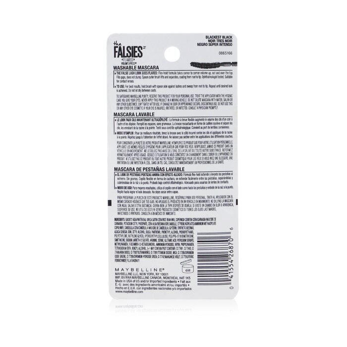Maybelline Volum' Express The Falsies Flared Washable Mascara 9.2ml/0.31ozProduct Thumbnail