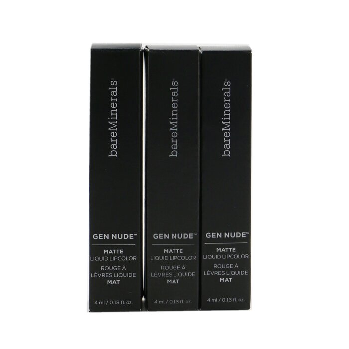BareMinerals Gen Nude Matte Liquid Lipcolor Trio (3x Matte Liquid Lipstick) 3x4ml/0.13ozProduct Thumbnail