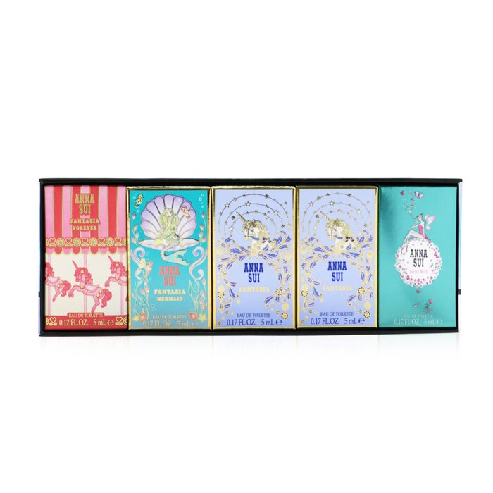 Anna Sui Compact Miniature Coffret: Secret Wish Eau De Toilette 5ml + Fantasia Eau De Toilette 5ml x2 + Fantasia Mermaid Eau De Toilette 5ml + Fantasia Forever Eau De Toilette 5ml  5pcsProduct Thumbnail