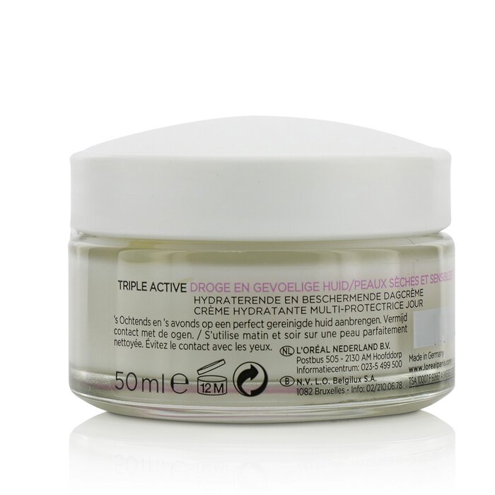 L'Oreal Triple Active Crema de Día Multi-Protectora Hidratación de 24H - Para Piel Seca/Sensible (Caja Ligeramente Dañada) 50ml/1.7ozProduct Thumbnail