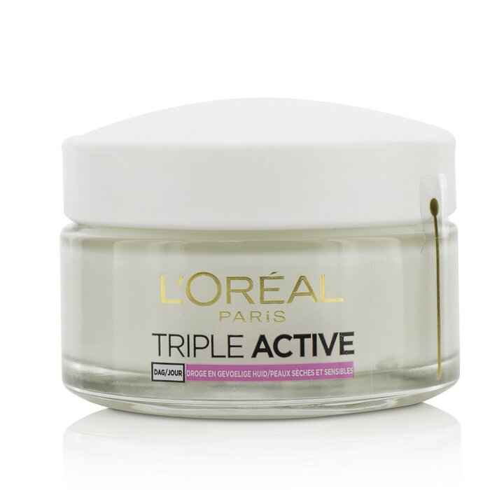 L'Oreal Triple Active Crema de Día Multi-Protectora Hidratación de 24H - Para Piel Seca/Sensible (Caja Ligeramente Dañada) 50ml/1.7ozProduct Thumbnail