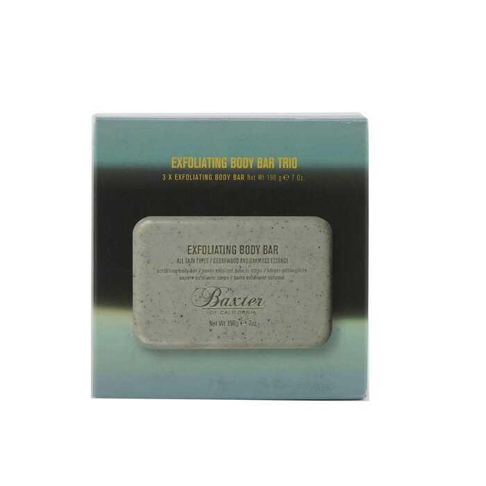 Baxter Of California Exfoliating Body Bar Trio (Cedarwood & Oakmoss Essence) - For All Skin Types 3x198g/7ozProduct Thumbnail