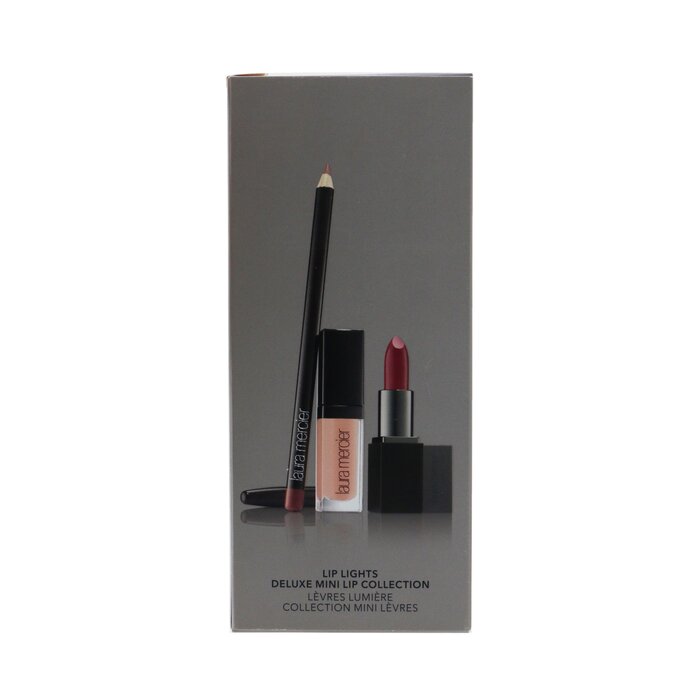 Laura Mercier Lip Lights Deluxe Mini Lip Collection (1x Lip Glace + 1x Lip Color + 1x Lip Pencil) 3pcsProduct Thumbnail