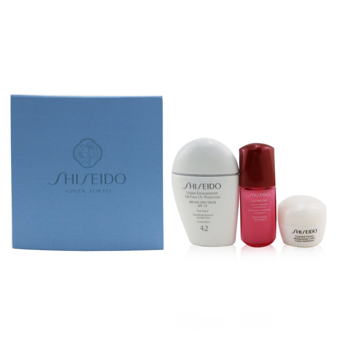 Shiseido Ultimate Daily Sun Set: SPF 42 Sunscreen 30ml +Moisturizing Cream 10ml + Ultimune Power Infusing Concentrate 10ml - סט הגנה מהשמש 3pcsProduct Thumbnail