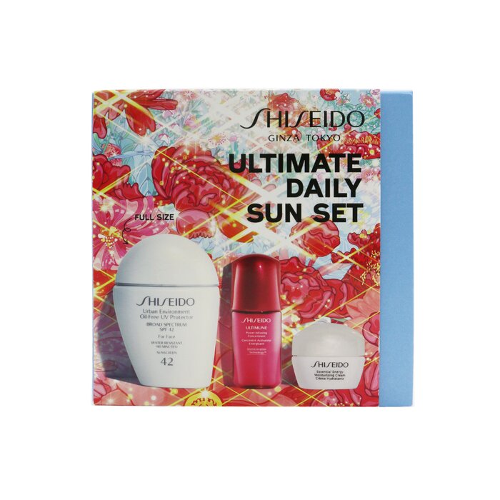 Shiseido Ultimate Daily Sun Set: SPF 42 Sunscreen 30ml +Moisturizing Cream 10ml + Ultimune Power Infusing Concentrate 10ml - סט הגנה מהשמש 3pcsProduct Thumbnail