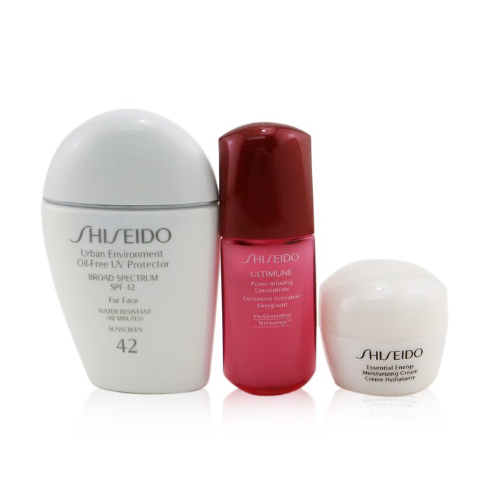 Shiseido Ultimate Daily Sun Set: SPF 42 Sunscreen 30ml +Moisturizing Cream 10ml + Ultimune Power Infusing Concentrate 10ml - סט הגנה מהשמש 3pcsProduct Thumbnail
