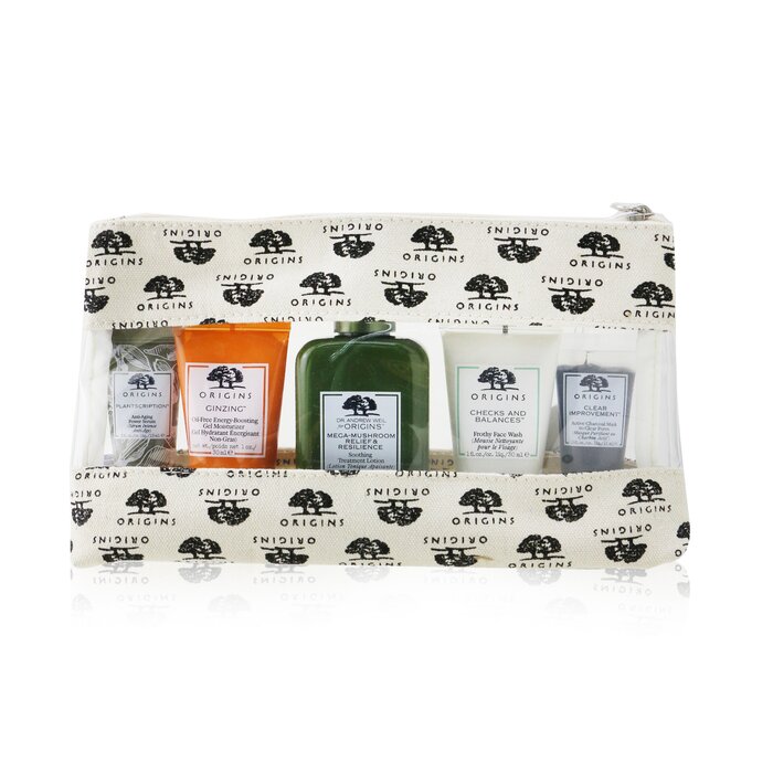 Origins Best Sellers Best Skin 5-Pieces Set: Soothing Treatment Lotion 100ml + Gel Moisturizer 30ml + Face Wash 30ml + Serum 15ml + Charcoal Mask 15ml 5pcs+1bagProduct Thumbnail